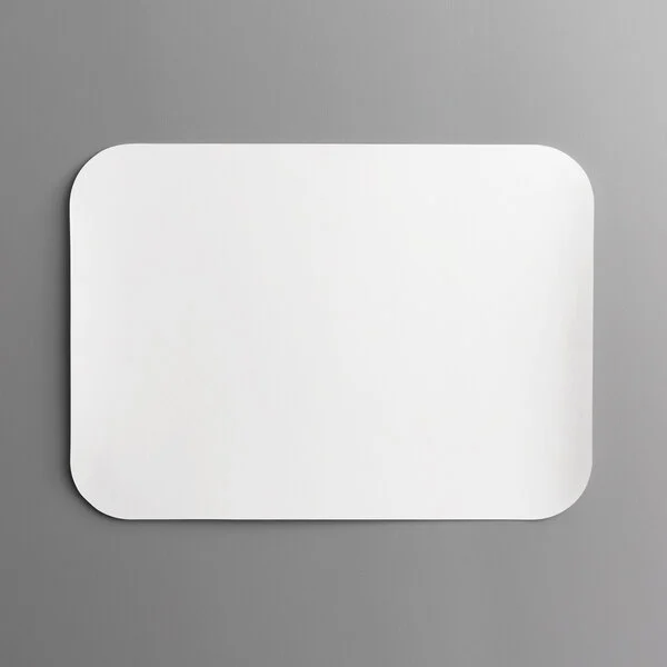 Laminated Oblong Foil Pan Flat Board Lid - 1.5 LB Shallow