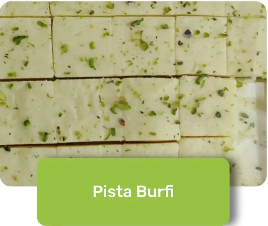 Khoya Pista Burfi 1.816 Kg - 5 Tray