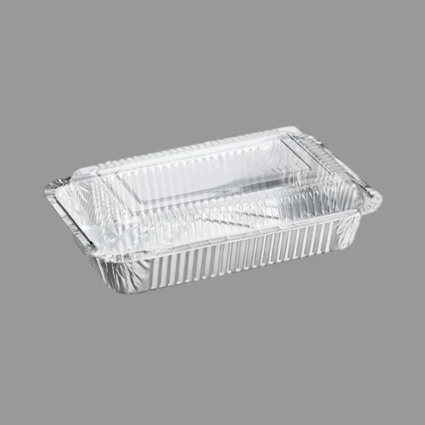 Aluminium Oblong Foil Pan Dome Lid - 1 LB
