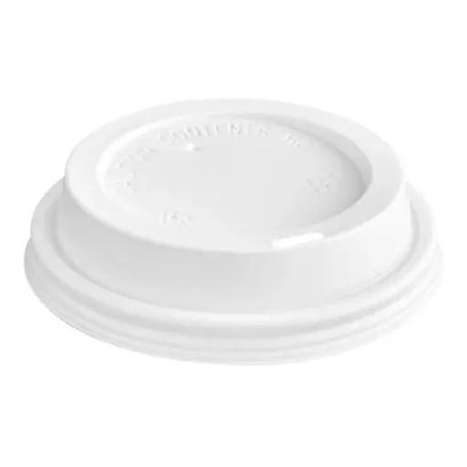 Dome Lids For Cups White/Black - 8 oz