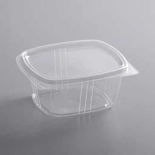 Clear RPET Hinged Lid Deli Containers - 16 oz