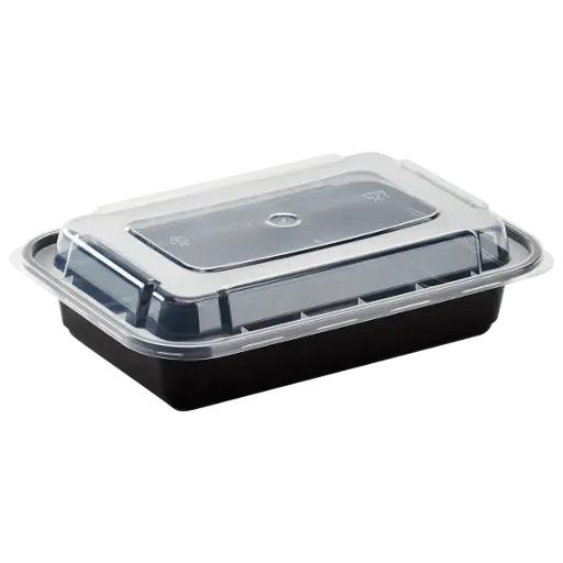 [P200014] Microwavable Rectangular Takeout Containers With Lids - 16 oz