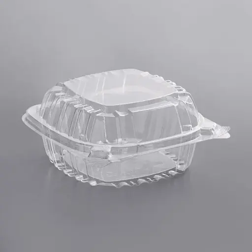 [P200027] Dart PET Hinged Lid Takeout Containers C-53 - 5" x 5"