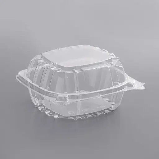 [P200028] Dart PET Hinged Lid Takeout Containers C-57 - 6" x 6"